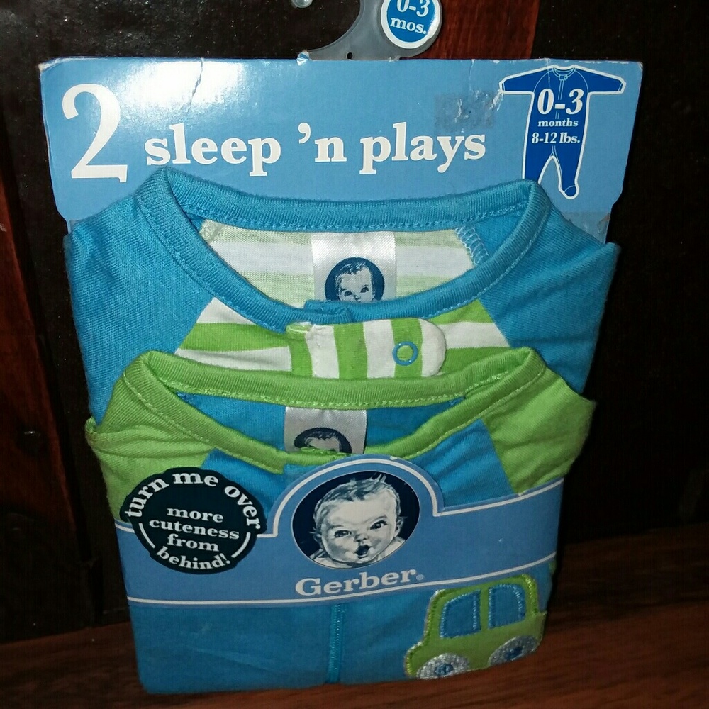 2 Pack Gerber Zip Front 0-3 Months